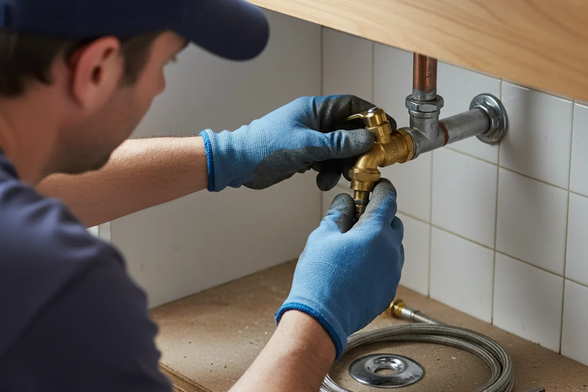 Shutoff valve and fitting work during Emergency Plumbing in Tucson